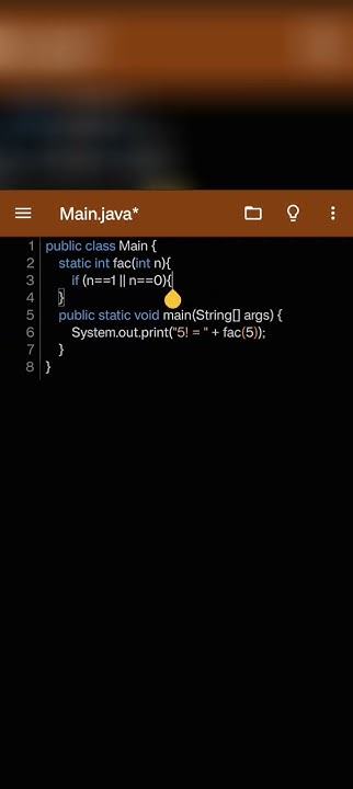 How to find a FACTORIAL number using RECURSION in Java 🔥💯.... # ...