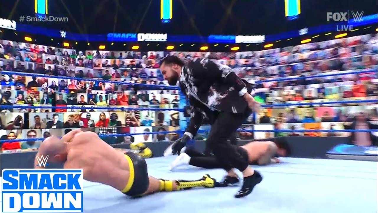 Seth Rollins Attack Cesaro On Friday Night Smackdown | WWE Smackdown Highlights Today