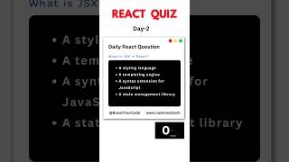 React JS Coding Challenge Day - 2 🔥 #shorts  #youtubeshorts  #viralvideo   #reactjs  #quiz