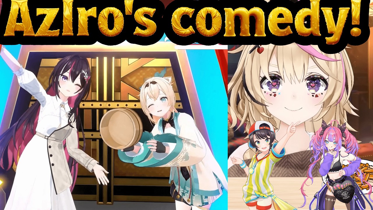 Polka, Subaru & Vivi did watch-along of AzIro’s puns!/あずいろの笑ダウン(ダジャレ)を見るポルカたち【Kazama iroha/風真いろは】