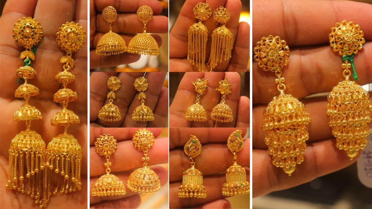 Gold Jhumka Earring From 3.5 Gram With 