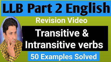 Transitive and Intransitive verbs Final Practice||Final Lecture for Revision | Llb Part 2 English |