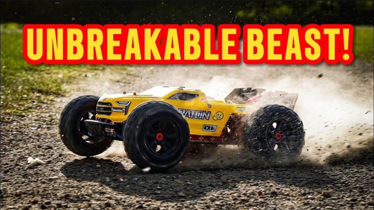 Arrma Kraton 6S with NEW Yellow Unbreakable Body – Pure RC Bashing Action!