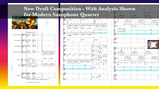 Composing for Saxophone Quartet [1/7]. "Bombs" Early Draft. Composer Sketch to Score #Dorico