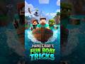 I Tested Fun Boat Tricks in Minecraft 🤯 #minecraft #gaming #youtubeshorts