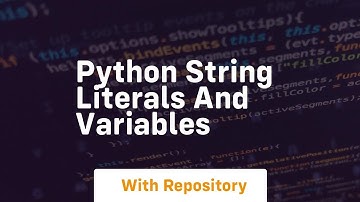 Python string literals and variables