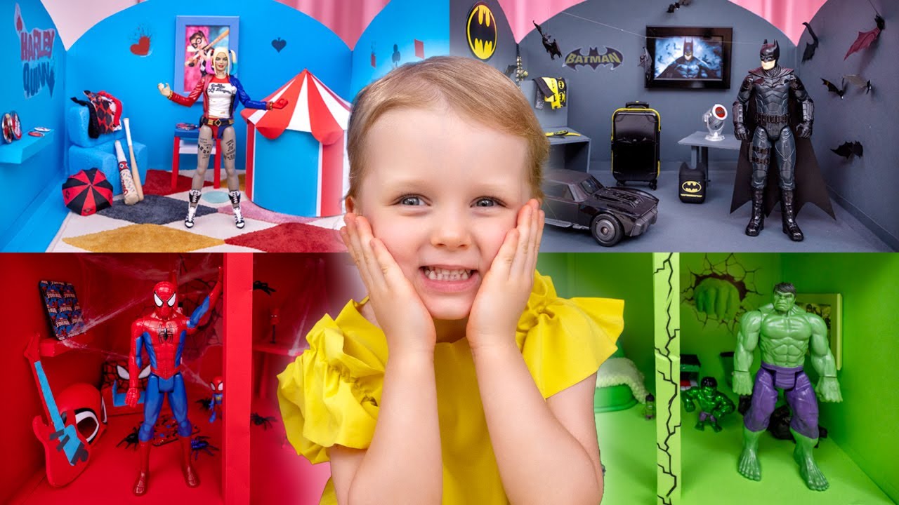 Дети СУПЕРГЕРОИ в игровом домике «Четыре цвета»