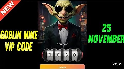 25 November Goblin Mine GameCode | Goblin Mine Game VIP Code ||Goblin Mine Game Daily Code