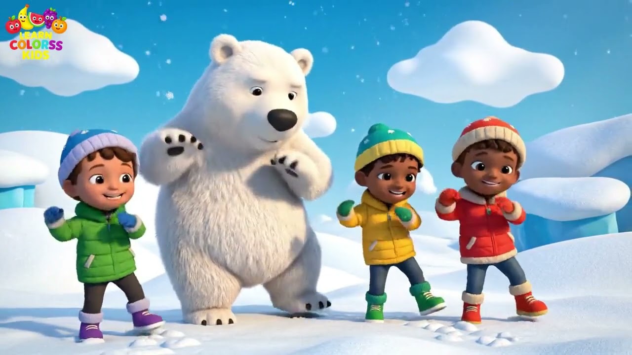 🐻‍❄️ THE POLAR BEAR SHUFFLE  🎅🎄🌈Learn, Sing and Smile with Us | Nursery Rhymes