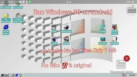 Run Windows 98 on Android 100% real