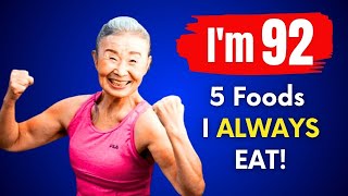 I eat TOP 5 Food and Dont Get OLD Japans OLDEST Fitness Instructor 92 yr old Takishima Mika