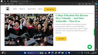 College Frontend Design Project | HTML, CSS, JavaScript | Complete Walkthrough