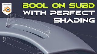 BOOL on SUBD with perfect shading  Blender tutorial