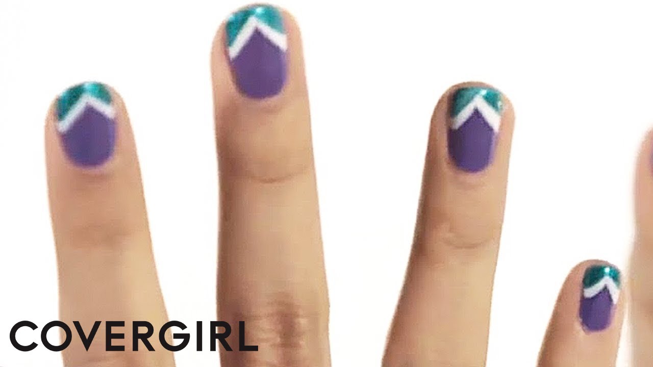 7. Nail Art Chevron Tape Tutorial - wide 4