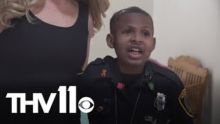 13-year-old DJ Daniel honored by capitol police in Little Rock
