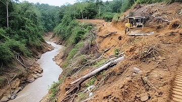 Insane CAT D6R XL Bulldozer Builds Mountain Road in Minutes | Heavy Equipment Power!