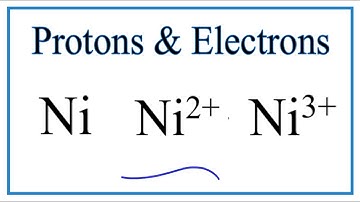 How to find Protons & Electrons for the Ni, Ni2+, and Ni3+