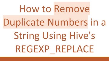 How to Remove Duplicate Numbers in a String Using Hive