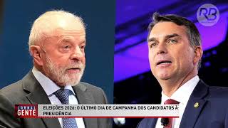 Lula e Flávio Bolsonaro fazem últimos atos de campanha neste sábado