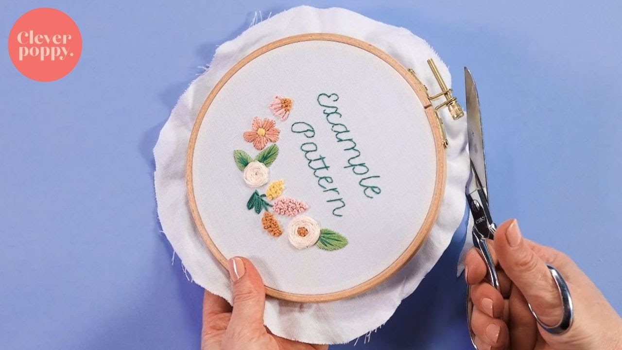 How to tighten and trim excess fabric from your hoop Beginner