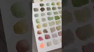Swatching, mixing and doodling with handmade watercolours by Art to Basic