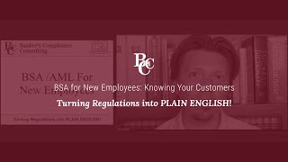 Banker's BSA Guide to the Basics - CIP, CDD, ECDD and CDDBO