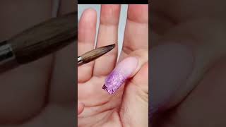Acrylic glitter nail one minute video nailart acrylicnails 1minutevideo