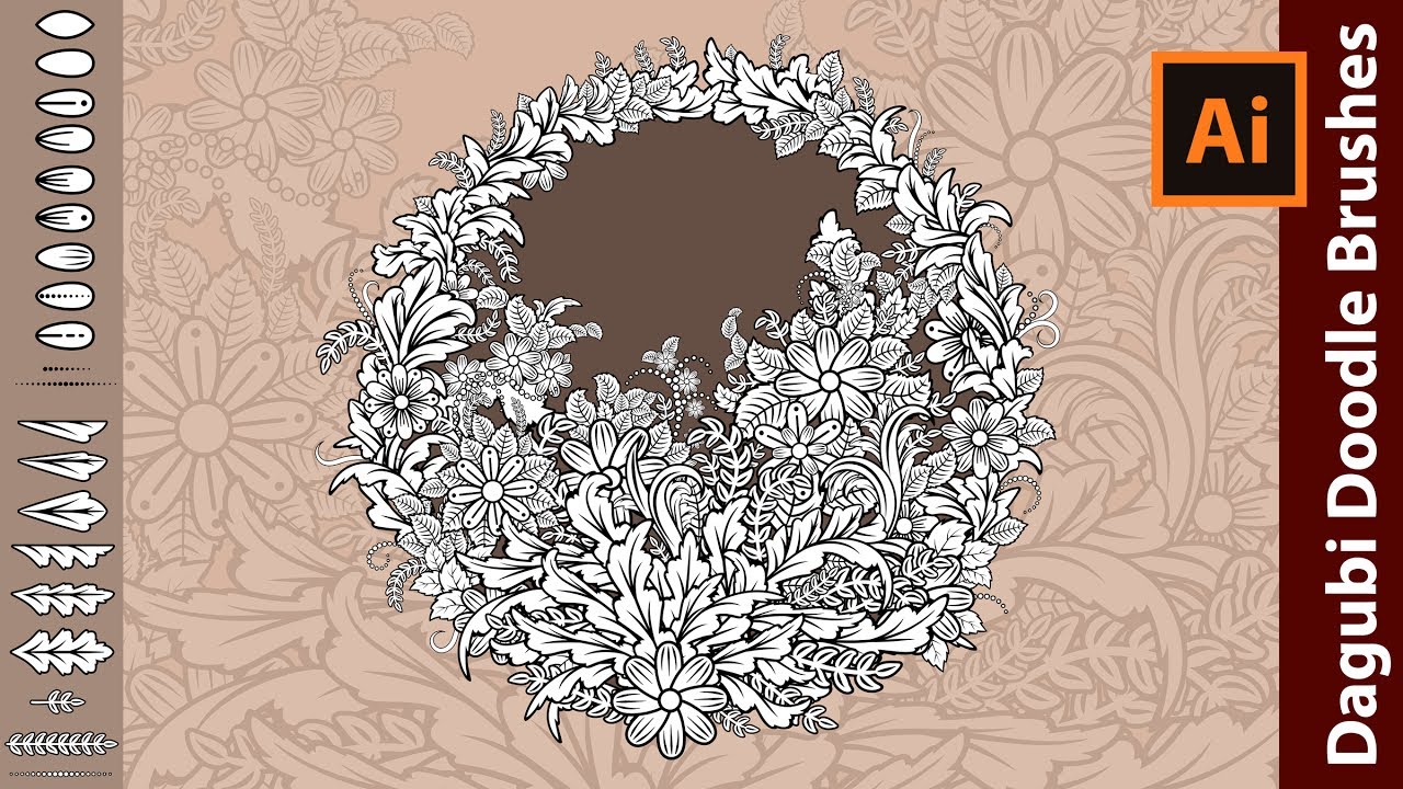 How To Draw With Dagubi Doodle Brushes In Adobe Illustrator YouTube