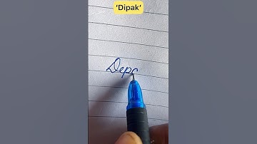 ‘Dipak’ name in cursive writing ✍️// #youtubeshorts #viral #trending #shortvideo #shorts #short #art