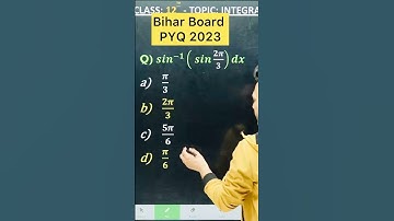 1 Marks Question || Bihar Board PYQ 2023 | Inverse Trigonometric Chapter 2 Class 12 Board Exam 2025
