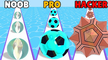 NOOB vs PRO vs HACKER in Marble Run 3D