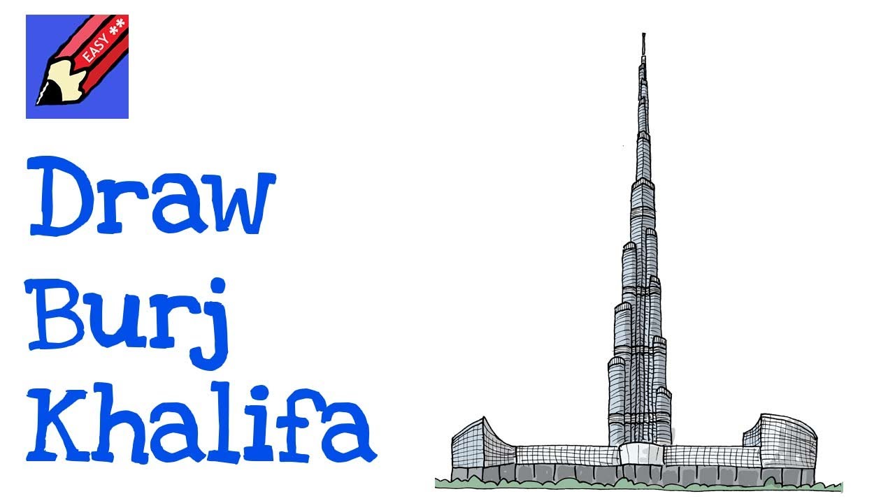 Burj KhalifaUAE illustration Burj Khalifa Burj Al Arab Drawing Tower burj  khalifa building monochrome skyscraper png  PNGWing