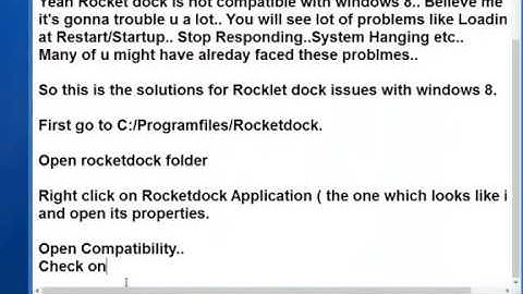RocketDock Loading problem after restart on Window 8