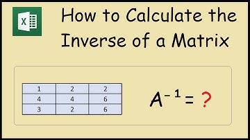How to calculate and create an inverse matrix in Excel