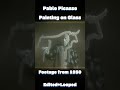 Pablo Picasso Painting on Glass (Rare Footage)-1950 #history #art