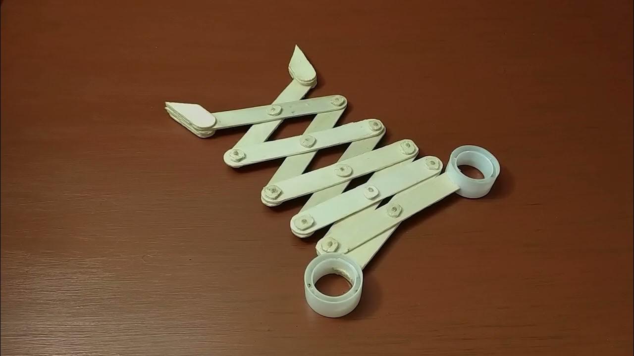 How to make a robotic scissor arm with icecream sticks YouTube