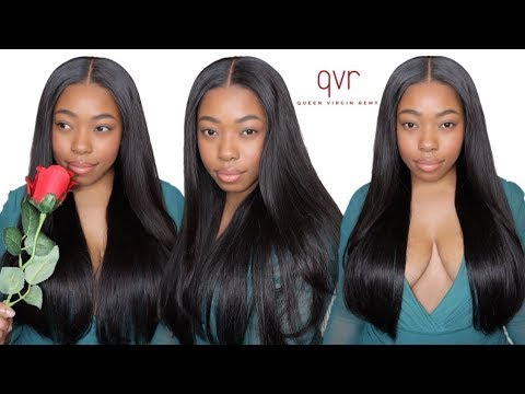 STRAIGHT OUT THE BOX WIG INSTALL PRE BLEACHED PRE PLUCKED 7X5 LACE CLOSURE STRAIGHT WIG