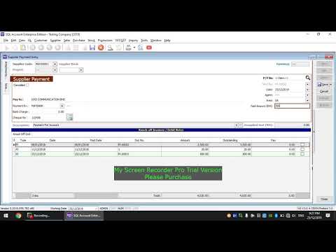3.3 Supplier Payment in SQL Accounting System