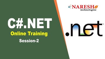 C#.Net Online Training Demo Session 2 | C#.NET Online Training
