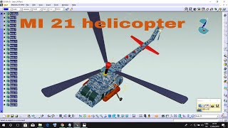 MI 21 helicopter5 | CATIA V5 R20 | Part design | Surfacing | Rendering | KEY SHOT | Body in set screenshot 5