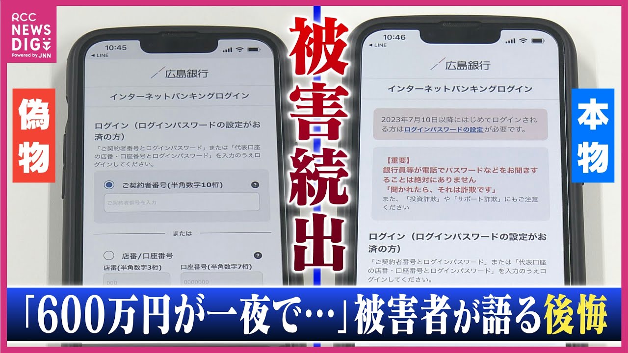 一晩で600万円が…被害女性が語る詐欺手口　銀行の偽サイト「コツコツ貯めたお金が一瞬にして無くなった」被害が拡大