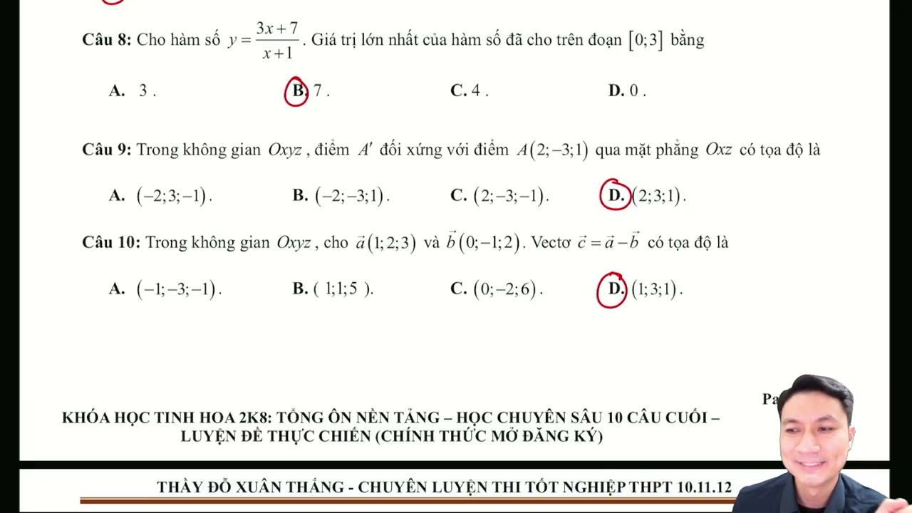 CHỮA ĐỀ KHẢO SÁT CHẤT LƯỢNG MÔN TOÁN SỞ PHÚ THỌ (THẦY ĐỖ XUÂN THẮNG)