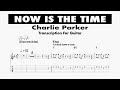 Free transcription now is the time  charlie parker for guitar free pdf  guitar pro