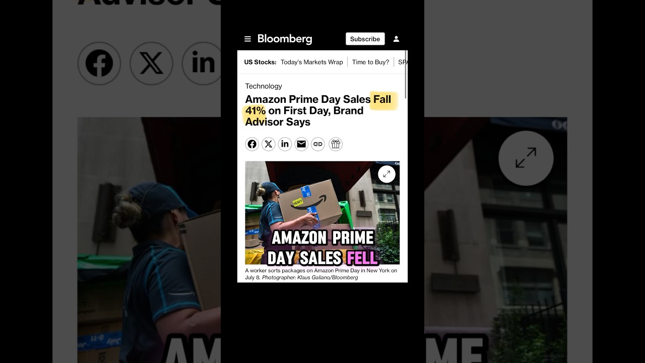 Amazon Prime Day sales dropped 41% YoY! 