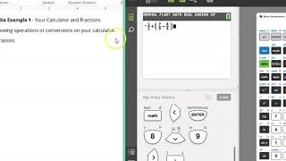 TI 84 Plus CE and Fraction Operations