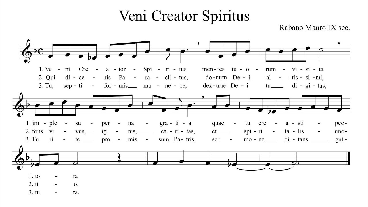 Veni Creator Spiritus Testo Italiano Veni Creator Spiritus - YouTube