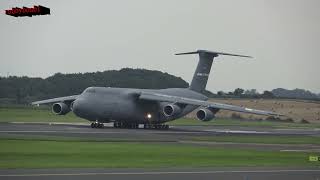 Mammoth USAF C5 Galaxy departure {Crew spotter spots the spotters} Prestwick 09/09/2021