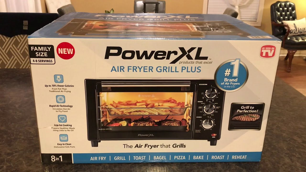 Brand New! Open Box. PowerXL Air Fryer Grill Family Size 8 In 1