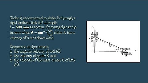 Dynamics Tutorial: Kinematics of rigid bodies with general plane motion - velocity