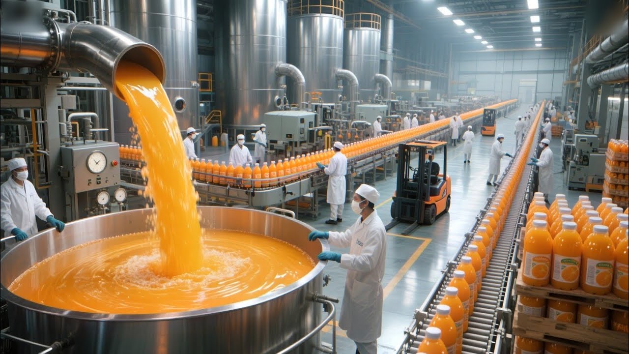 👉 Wie Wird Orangensaft Gemacht? 🍊 Vom Feld bis ins Glas